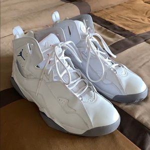 All white Jordan true flight